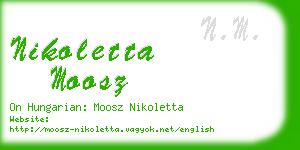 nikoletta moosz business card